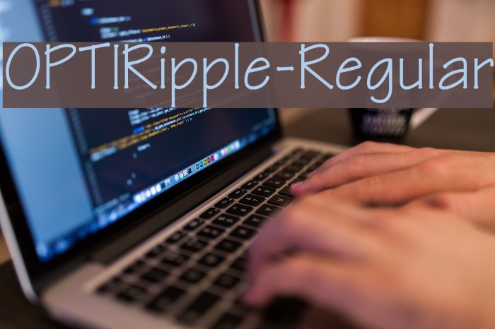 OPTIRipple-Regular Font examples