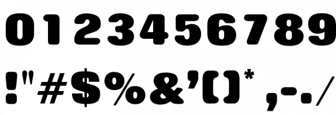 OPTIRollingExtraBoldNoOne Font OTHER CHARS
