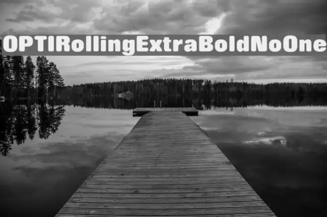 OPTIRollingExtraBoldNoOne Font examples