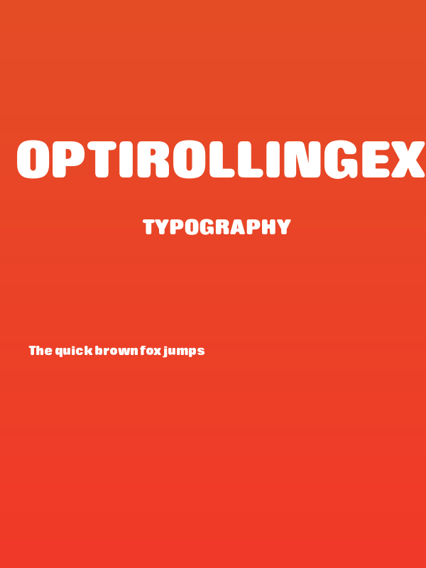 OPTIRollingExtraBoldNoOne Poster