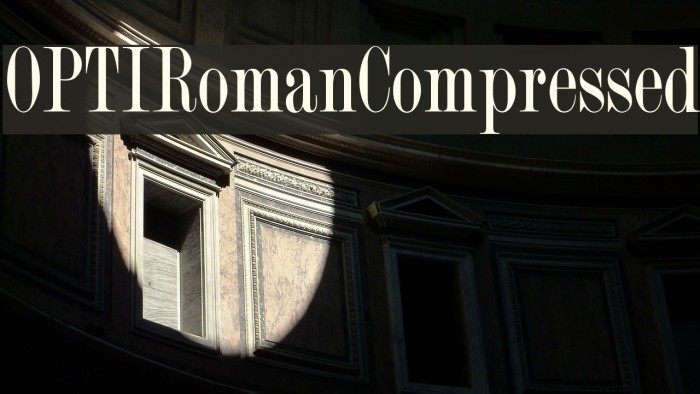 OPTIRomanCompressed Font examples