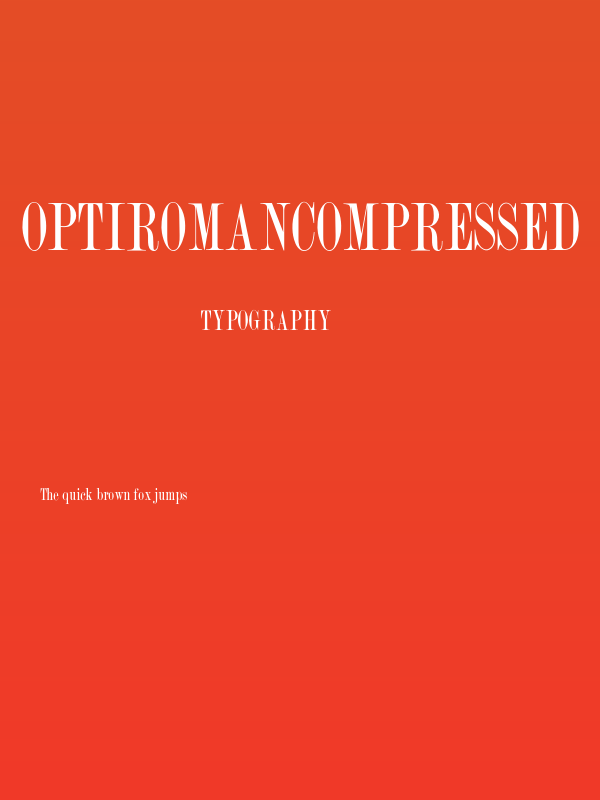 OPTIRomanCompressed Poster