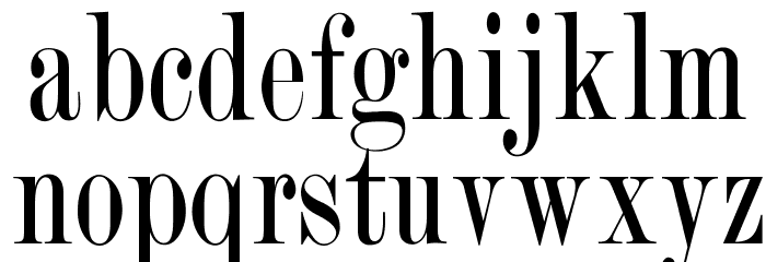 OPTIRomanCompressed Font LOWERCASE