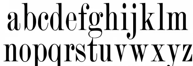 OPTIRomanCompressed フォント 小文字