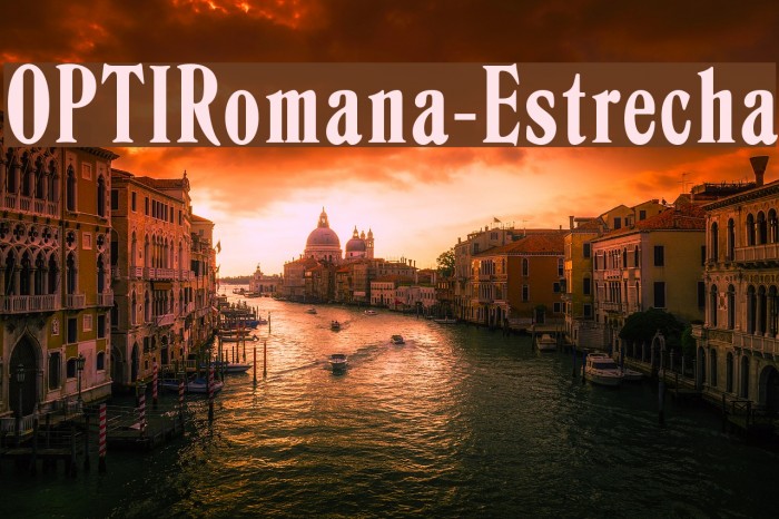 OPTIRomana-Estrecha Font examples