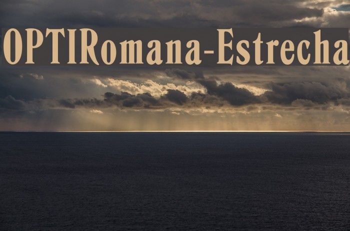 OPTIRomana-Estrecha Font examples