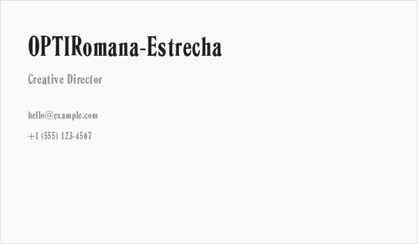 OPTIRomana-Estrecha Business Card