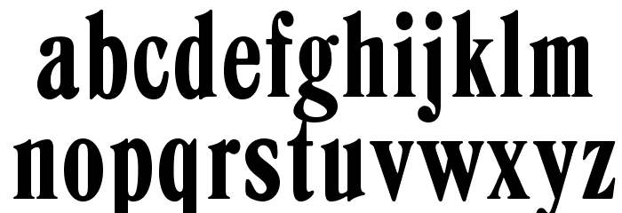 OPTIRomana-Estrecha Font LOWERCASE