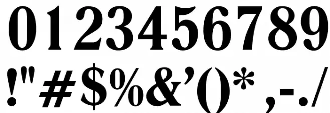 OPTIRomanaRoman-Bold Font OTHER CHARS