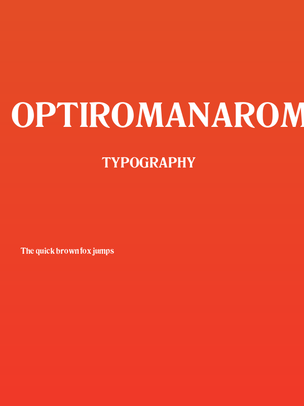 OPTIRomanaRoman-Bold Poster