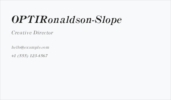 OPTIRonaldson-Slope Business Card
