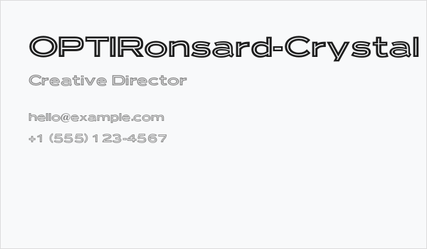 OPTIRonsard-Crystal Business Card