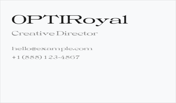 OPTIRoyal Business Card