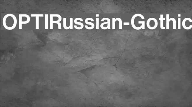 OPTIRussian-Gothic Font examples