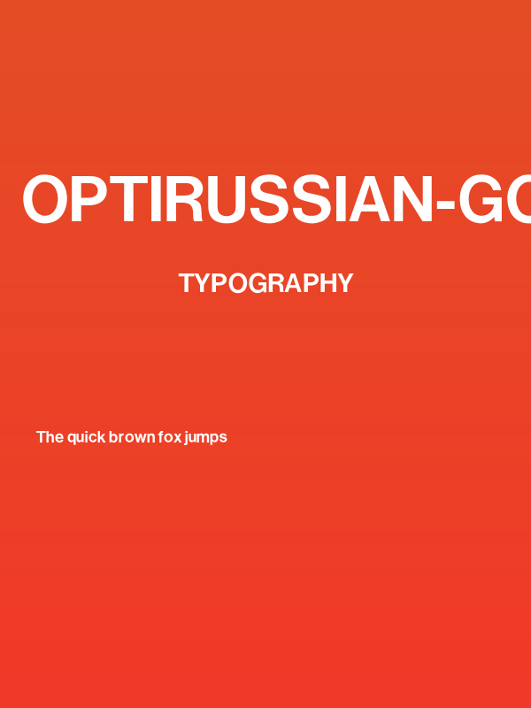 OPTIRussian-Gothic Poster
