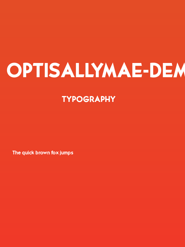 OPTISallyMae-DemiBold Poster