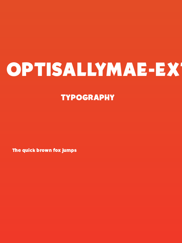 OPTISallyMae-ExtraBold Poster