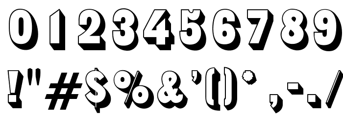 OPTISansSerif-Shaded Font OTHER CHARS