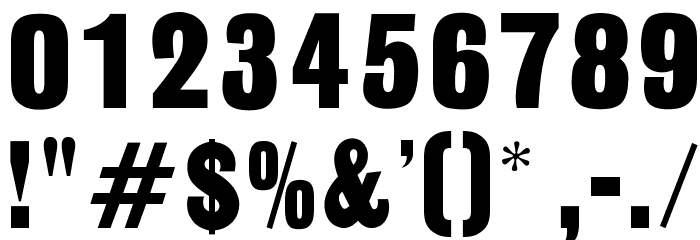 OPTISansSerifCondensedOne Font OTHER CHARS