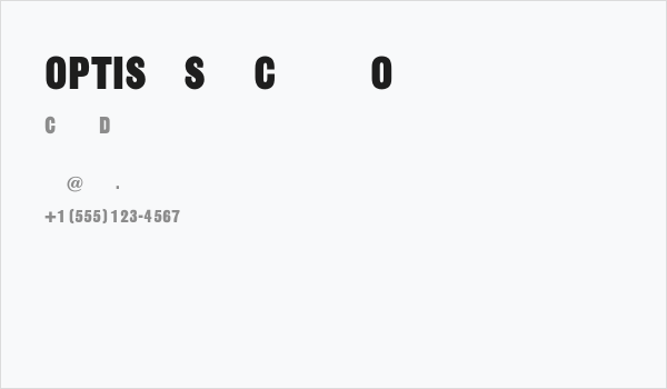 OPTISansSerifCondensedOne Business Card