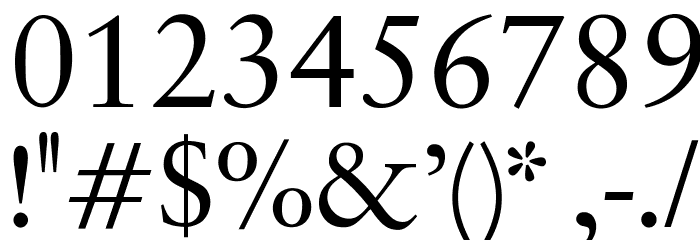 OPTISaroneRomanNormal Font OTHER CHARS