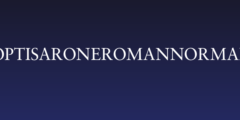 OPTISaroneRomanNormal Social Header