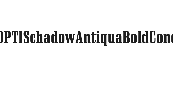 OPTISchadowAntiquaBoldCond Logo