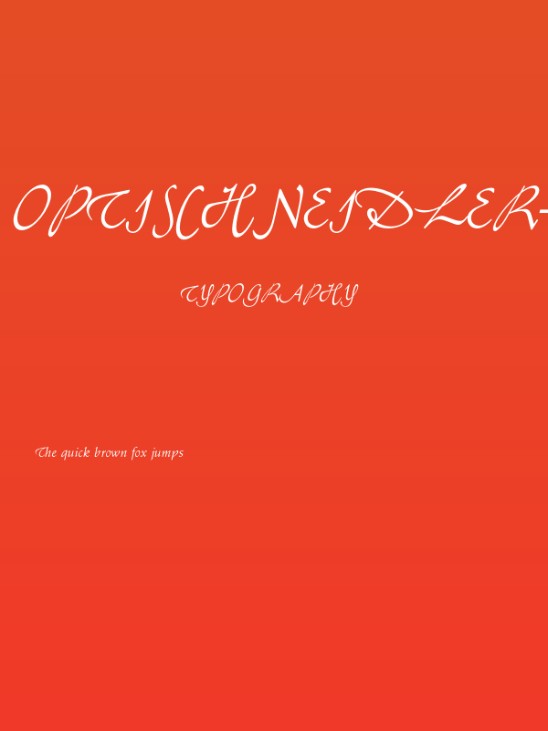 OPTISchneidler-Swash Poster