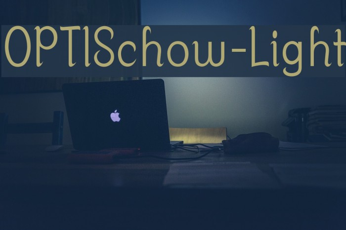 OPTISchow-Light Font examples