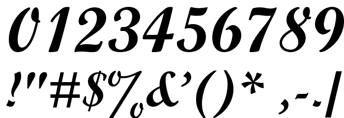 OPTIScript-Bold Font OTHER CHARS