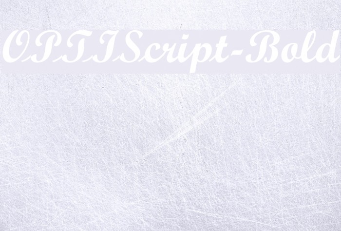 OPTIScript-Bold Font examples