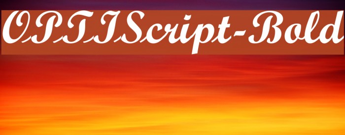 OPTIScript-Bold Font examples