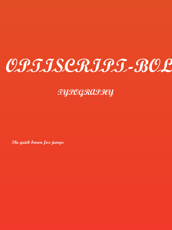 OPTIScript-Bold Poster