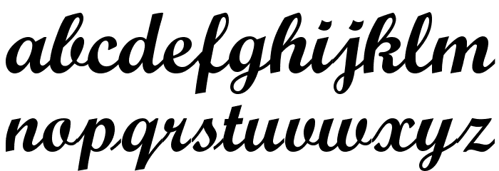 OPTIScript-Bold Font LOWERCASE