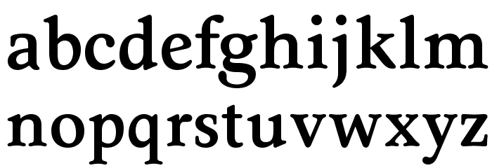 OPTISeneca-Medium Font LOWERCASE