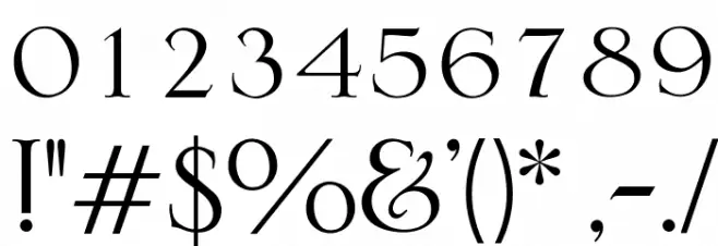 OPTISerlio Font OTHER CHARS