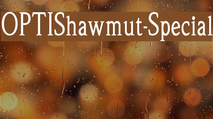 OPTIShawmut-Special Font examples