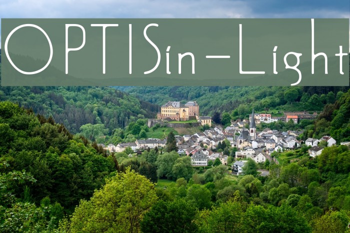 OPTISin-Light Font examples