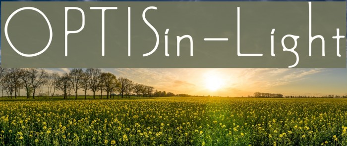OPTISin-Light Font examples