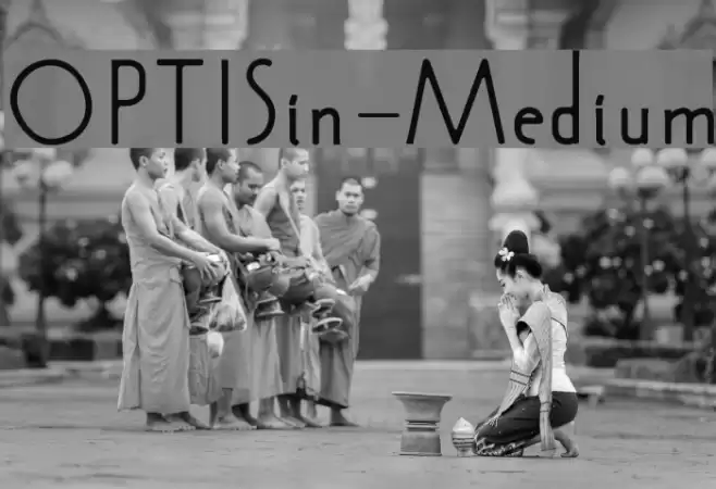 OPTISin-Medium Font examples