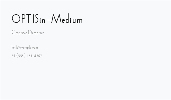 OPTISin-Medium Business Card