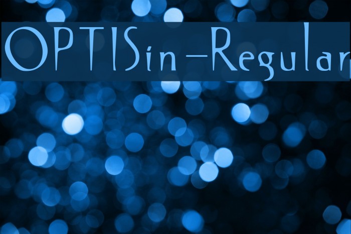 OPTISin-Regular Font examples