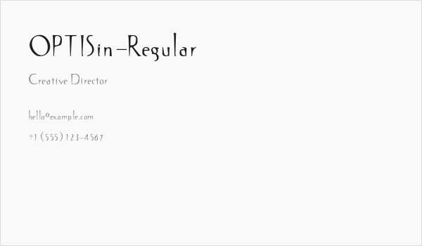 OPTISin-Regular Business Card