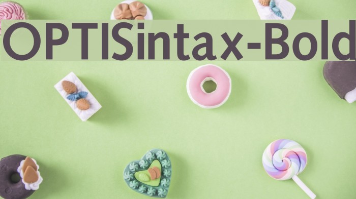 OPTISintax-Bold Font examples