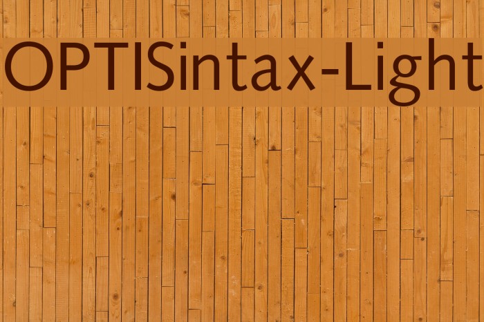 OPTISintax-Light Font examples