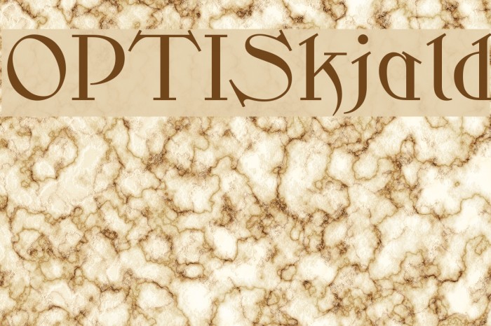 OPTISkjald Font examples