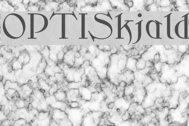 OPTISkjald Font examples