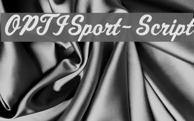 OPTISport-Script Schriftart examples