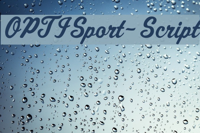 OPTISport-Script Font examples