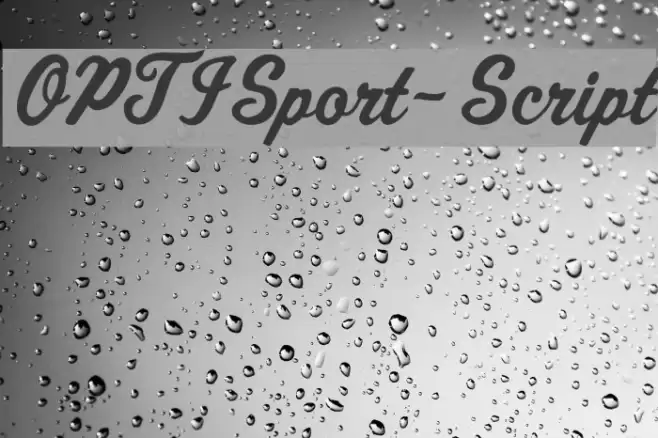 OPTISport-Script Schriftart examples